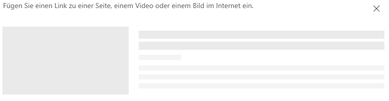 Screenshot vom Einfügen eines Links in SharePoint.