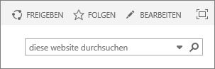 Der Screenshot zeigt einen Teil des SharePoint Online-Menübands mit den Steuerelementen 