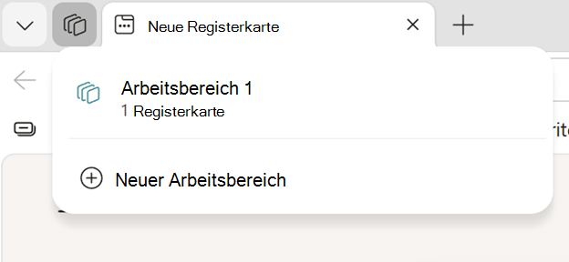 Screenshot: Zugriff auf den Arbeitsbereich