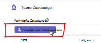 Teams-Aufgabe hinzufügen
