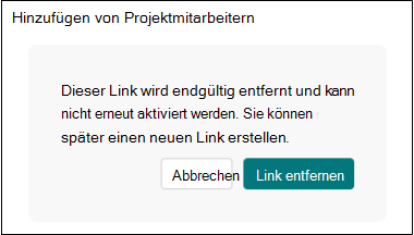 Entfernen von Zusammenarbeitslinks in Formularen
