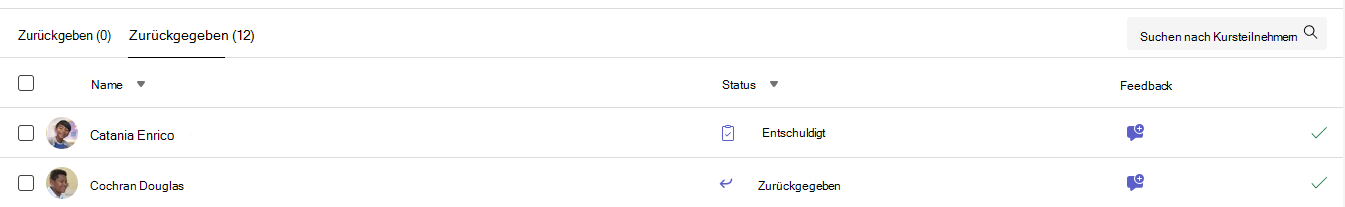 entschuldigt