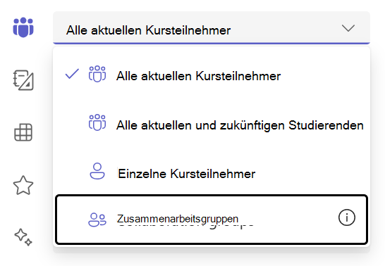 Gruppen von Studierenden