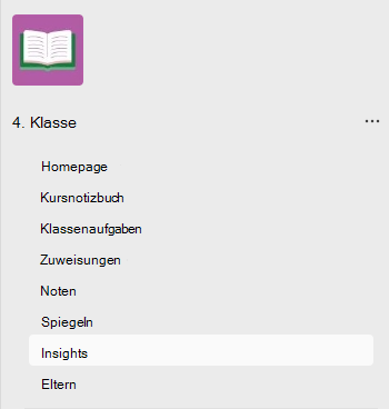 Screenshot, der Einblicke zeigt.