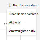 Screenshot der Sortierung.