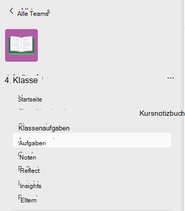 Screenshot von Aufgaben.