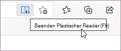 Plastischer Reader beenden