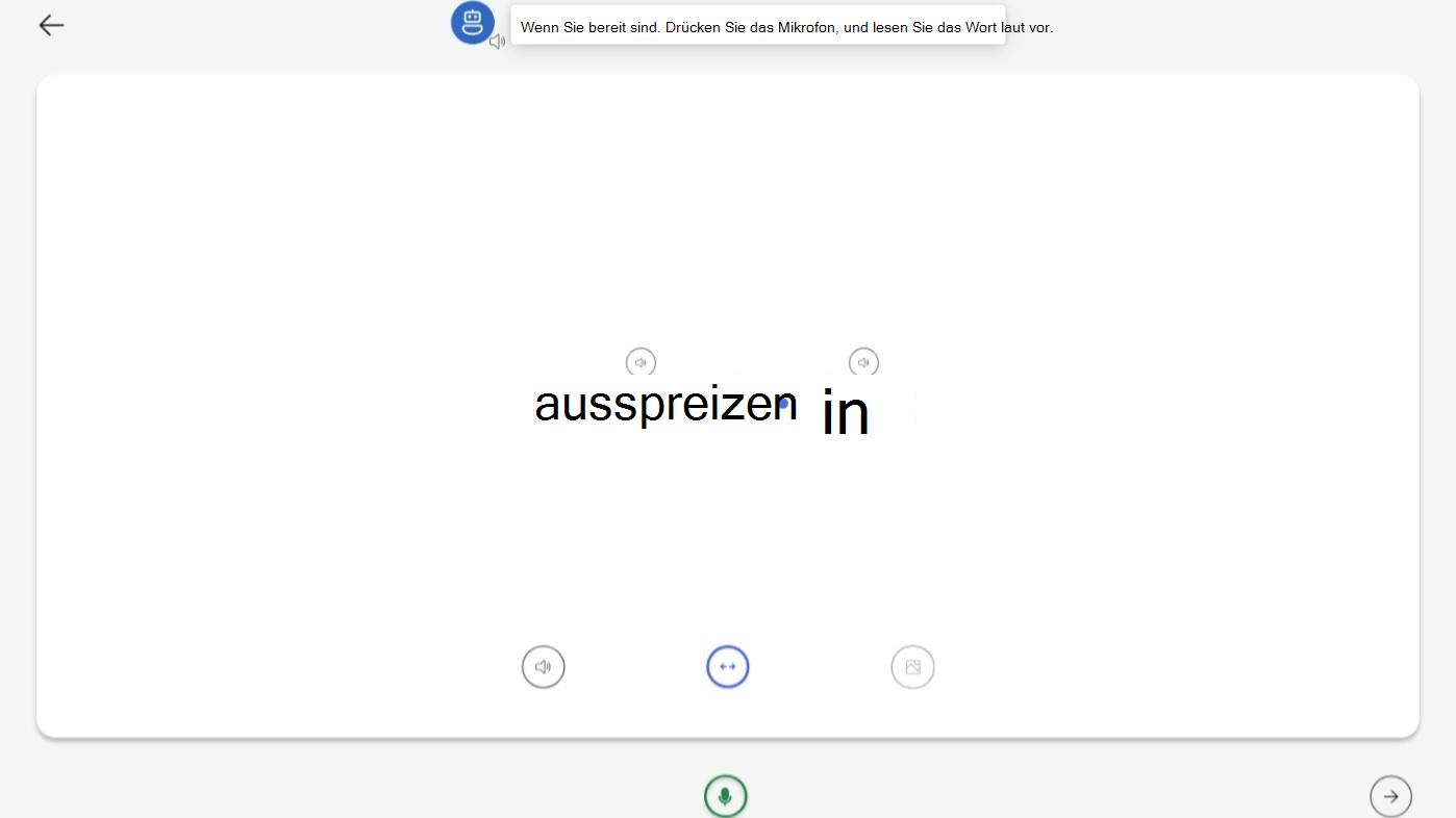 Screenshot der Übungsoptionen.
