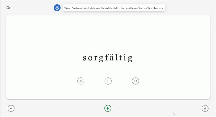 Vollbildansicht der Schüler, die die Coachseite lesen. Das Wort 