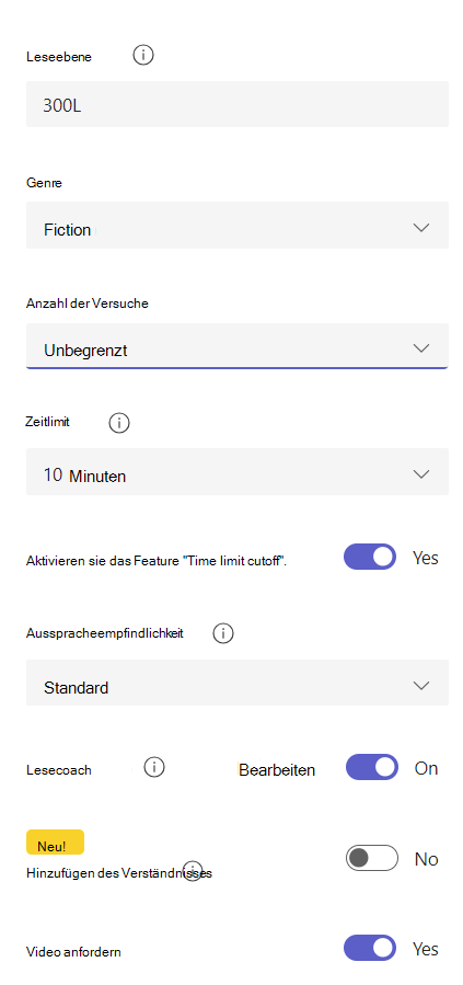 Lesefortschritt