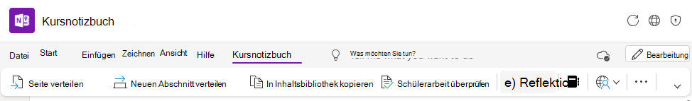 Screenshot von Reflect im Menüband.