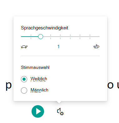 Screenshot der Spracheinstellungen.