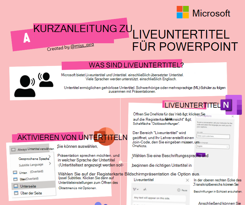 Screenshot von Liveuntertiteln.