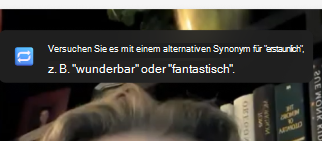 Screenshot der Wiederholungsempfehlungen.