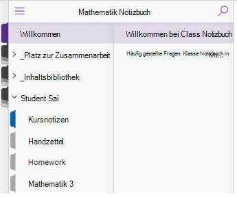 Willkommen, Raum für die Zusammenarbeit und Inhaltsbibliothek