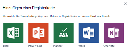 Registerkarte hinzufügen