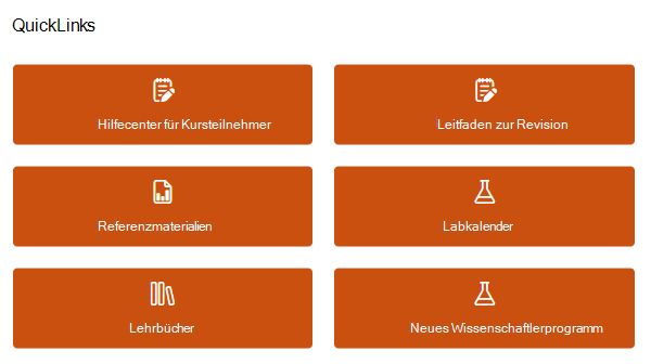 Screenshot von Quicklinks.