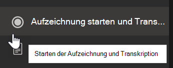 Screenshot, der die Option 