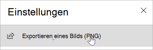 Screenshot des Einstellungsbereichs mit der Option 