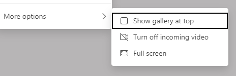 Screenshot der Ansichtsoptionen.