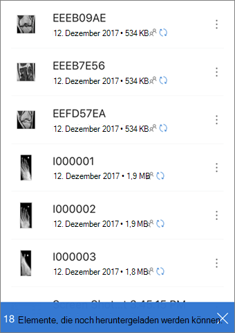 UI-Text mit ausstehenden Dateien