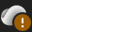 OneDrive-Symbol mit einem braunen Knallsymbol