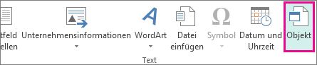 Objekt einfügen