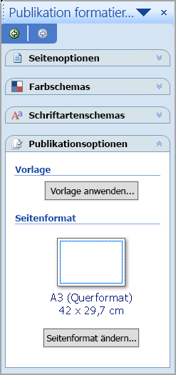 Veröffentlichung formatieren