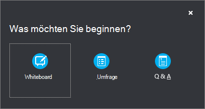 Auf „Whiteboard“ klicken