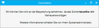 Fehlermeldung, dass die Richtlinie nicht gefunden werden konnte