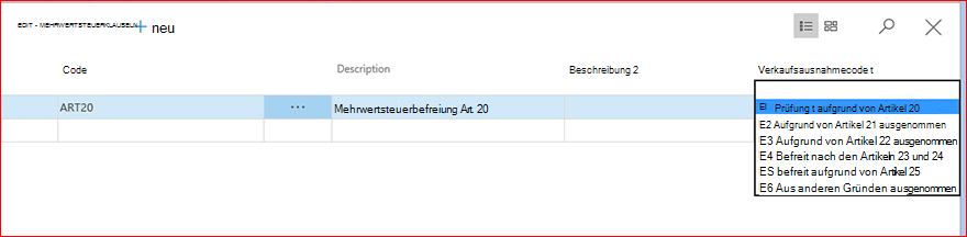 SII-Informationen zu Mehrwertsteuerklauseln