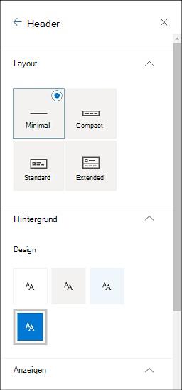 Ändern des Lookheaders