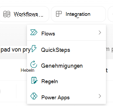 Screenshot: Bearbeiten einer Regel für eine Liste durch Auswählen von 