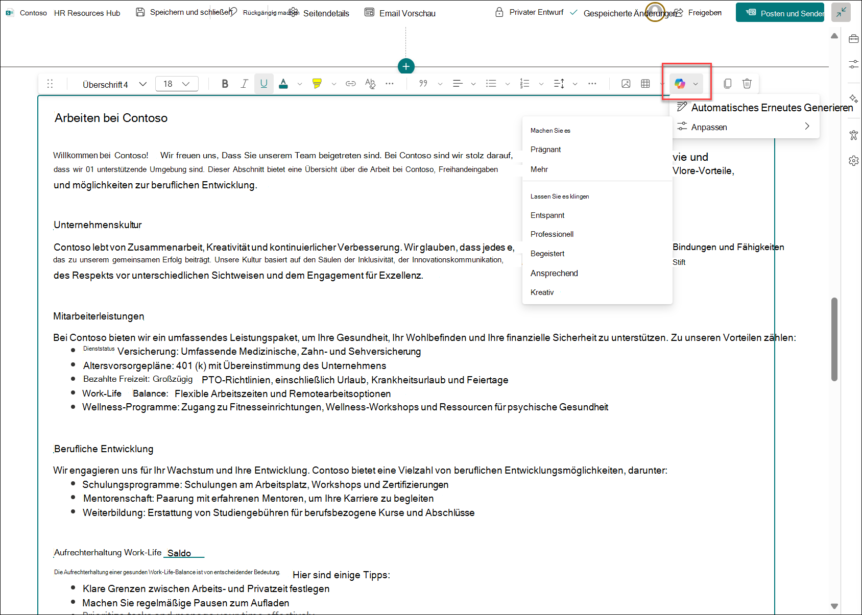 Screenshot des polnischen Seiteninhalts