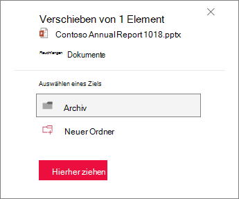Zu Ordner wechseln