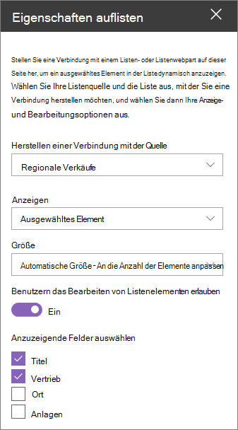 Webpartbereich 