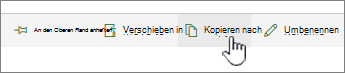Schaltfläche „Kopieren nach“ im Hauptmenü