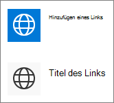 Kompakte Ansicht von Quicklinks