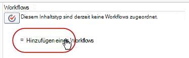 Link 'Workflow hinzufügen'