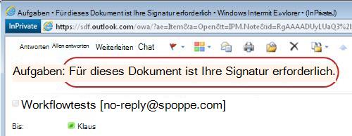Hinweistext in Aufgabenbenachrichtigung