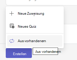 Zuweisung erstellen