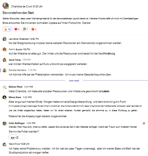 Die Vollansicht einer Kanalunterhaltung