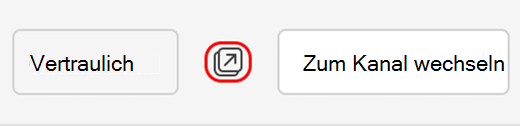 Das Symbol, mit dem Sie eine Kanalunterhaltung starten können