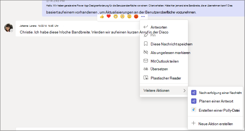 Das vollständig erweiterte Menü 