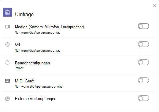 Featureeinstellung umschalten