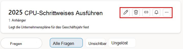 Bearbeiten eines Themas, das Sie einer Unterhaltung hinzugefügt haben
