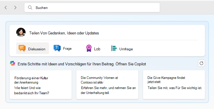 Screenshot des Links im Startseiten-Feed.