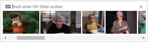 Liste der verfügbaren GIFs