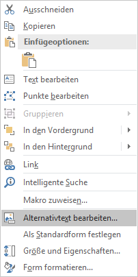 Excel Win32 Menü Alternativtext für Formen bearbeiten