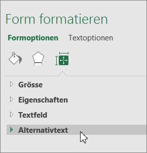 Klicken Sie im Objektbereich auf 
